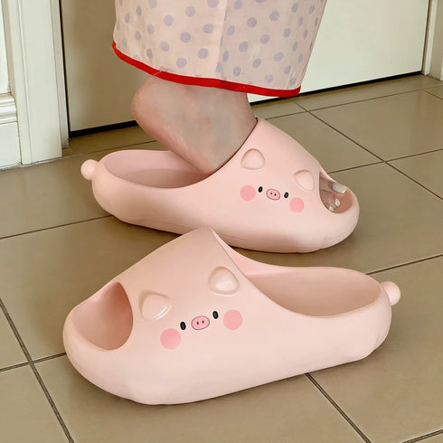 Quirky Cat Face Chunky Slides