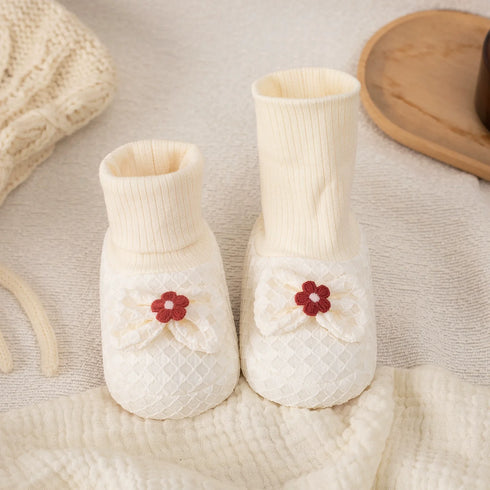 Quilted Bow Knot Sock Boots