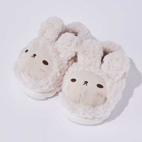 Cozy Bunny Ear Fuzzy Slippers