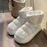 Glossy Padded Velcro Snow Boots