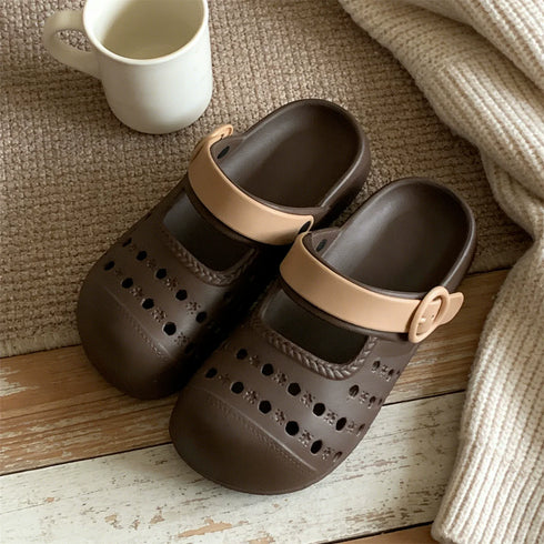 Chunky Mary Jane Buckle Clogs