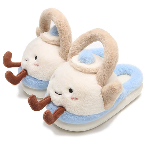 Teapot Handle Plush Slippers