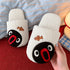 Surprised Penguin Fish Fleece Slippers