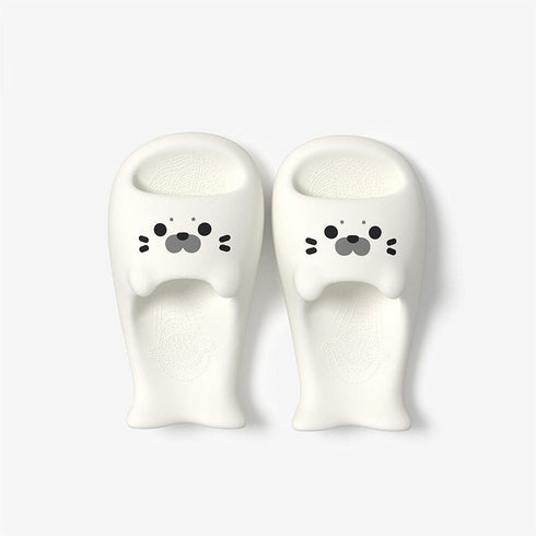 Playful Cartoon Penguin Cloud Slides