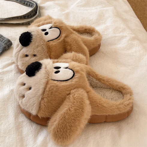Floppy Ear Puppy Plush Slippers