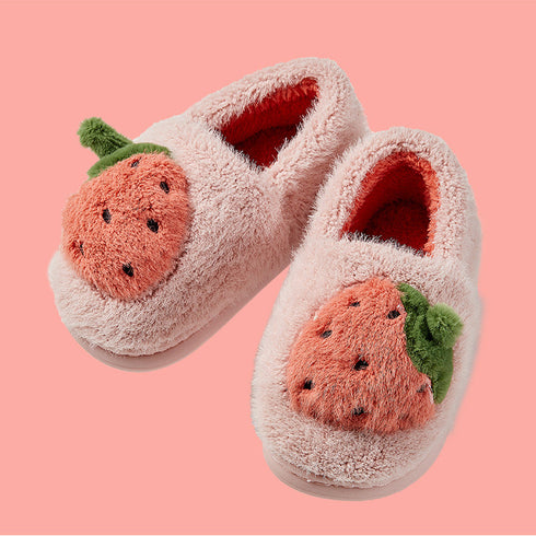 Plush Strawberry Patch Indoor Slippers