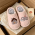 Elephant House Embroidered Plush Slippers