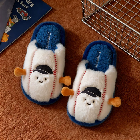 Baseball Mascot Plush Home Slippers