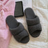 Puffy Waffle Open Toe Slides