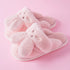 Fuzzy Bunny Ears House Slippers