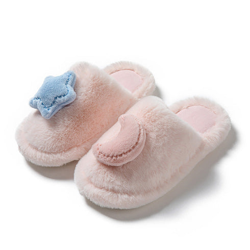 Moon Star Plush Home Slippers