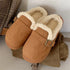 Fleece-Lined Buckle Lounge Clogs