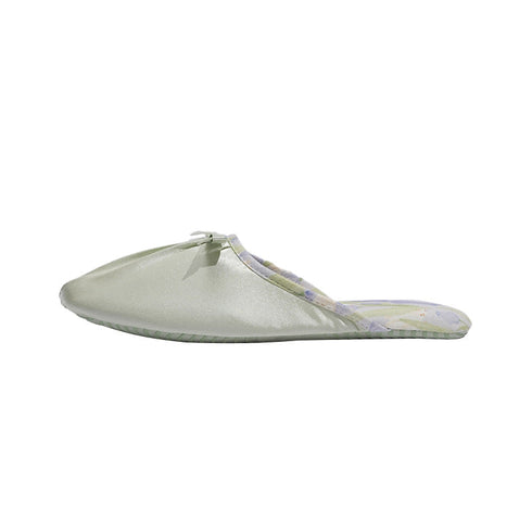 Silky Bow Pointed Home Slippers