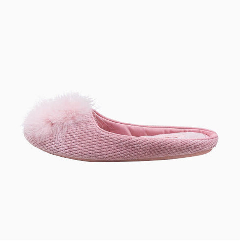 Pompom Plush Ballet Slippers