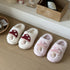 Spotted Mushroom Fuzzy House Slippers
