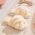 Plush Crisscross Open-Toe Slippers