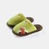 Fuzzy Dinosaur Patch Kids Slippers