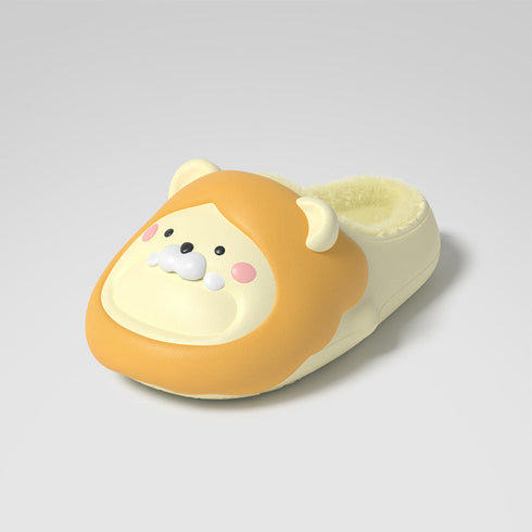 Fuzzy Lined 3D Animal Slippers