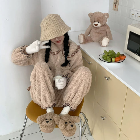 Puppy Plush Home Slippers