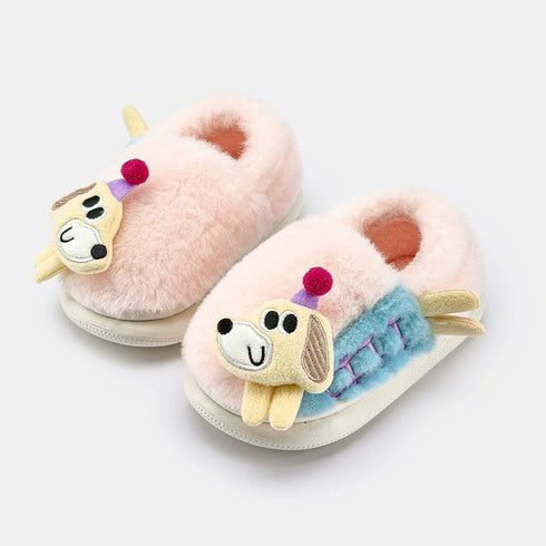 Playful Puppy Plush Winter Slippers