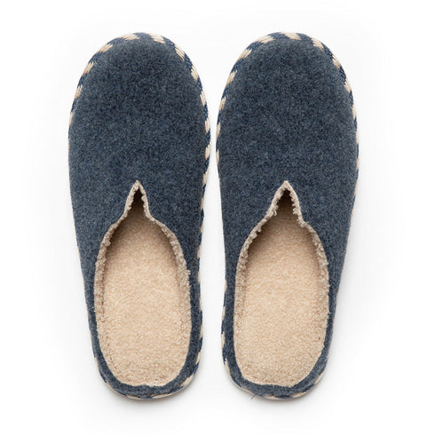 Cozy V-Notch Felt Home Slippers