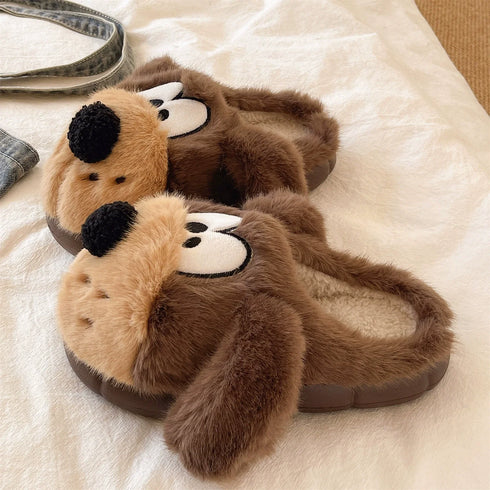 Floppy Ear Puppy Plush Slippers
