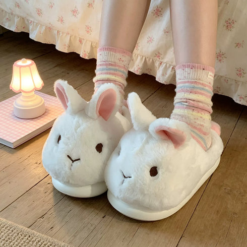 Hop Around Bunny Face Slippers