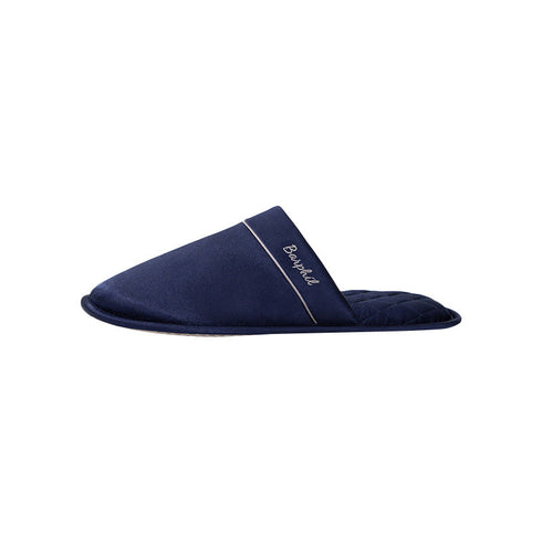 Sleek Piped Closed-Toe Slippers
