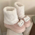 Furry Cat Face Platform Boots