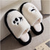 Plush Panda Face Warm Slippers