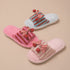 Cherry Bow Stripe Plush Slippers