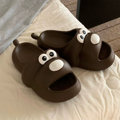 Playful Big Eyes Puppy Slides