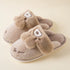 Fuzzy Bunny Ears House Slippers