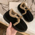 Bow-Tie Sherpa Collar slippers