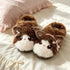 Bowknot Kitty Face Plush Slippers