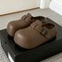 Chunky Buckle Strap Platform Clogs