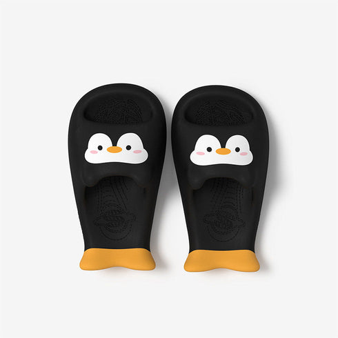 Playful Cartoon Penguin Cloud Slides