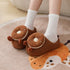 Fuzzy Sprinkled Donut Platform Slippers