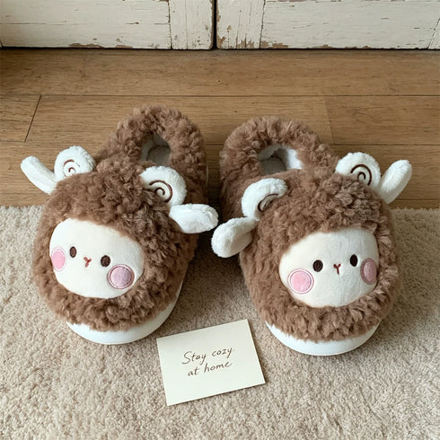 Blushing Lamb Fleece Indoor Slippers