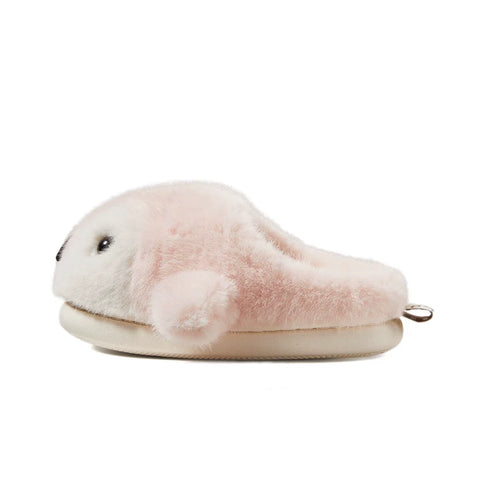 Playful Penguin Fuzzy House Slippers