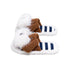 Furry Puppy Striped Plush Slides