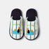 Lucky Puppy Striped Plush Slippers