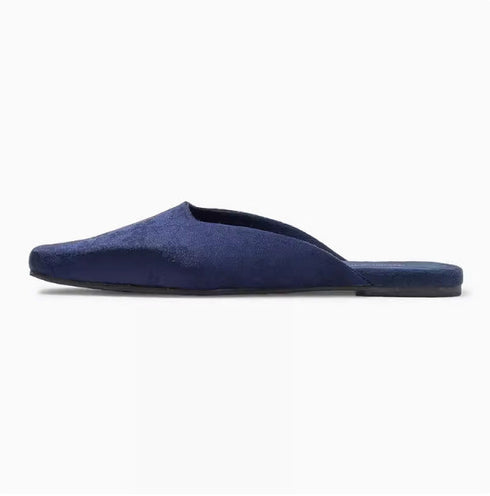 Pointed Bloom Embroidered House Mules
