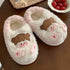Playful Cartoon Couple Plush Slippers