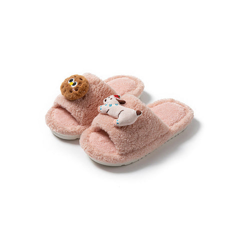 Puppy Donut Plush Home Slippers