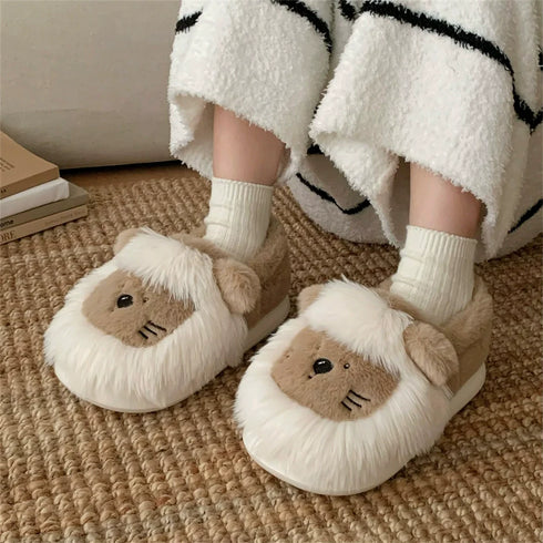 Lion Mane Plush Home Slippers