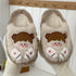 Playful Cartoon Couple Plush Slippers