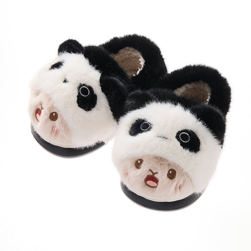 Fuzzy Cartoon Character Toddler Slippers