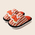 Whimsical Kitty Striped Plush Slippers