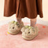 Fuzzy Cartoon Bow Winter Slippers
